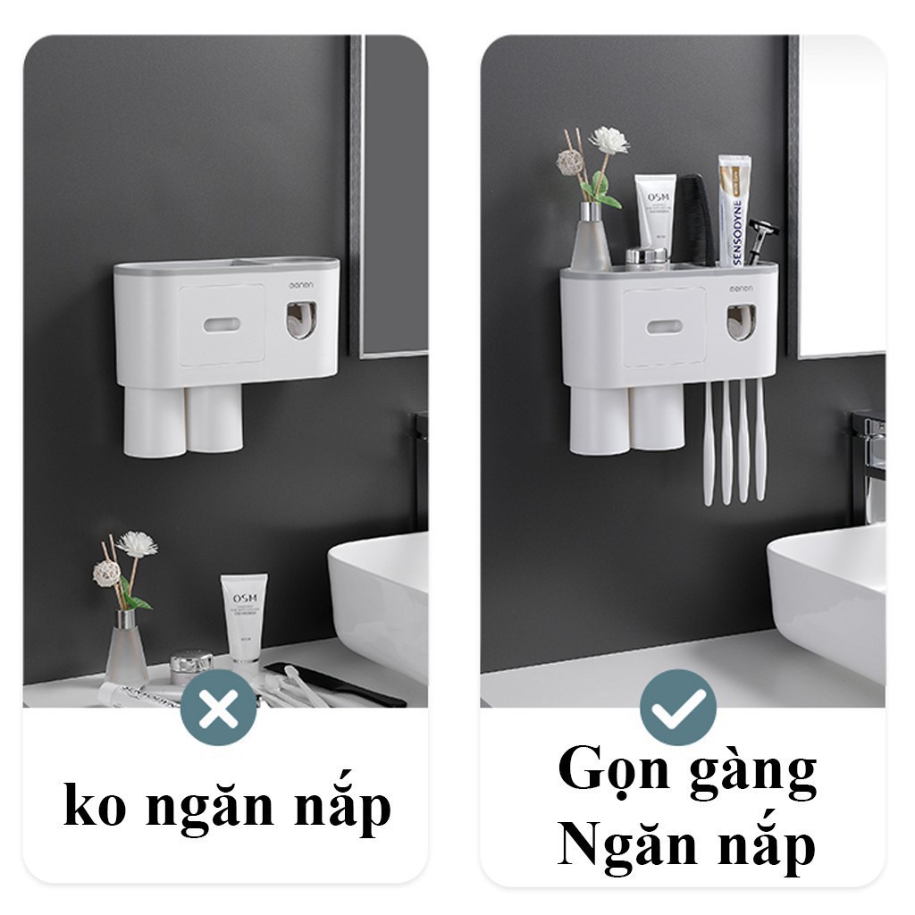 Bộ Nhả Kem Đánh Răng Tự Động Thương Hiệu OENEN Chính Hãng ( Tặng Kèm Sticker Xinh Xắn )