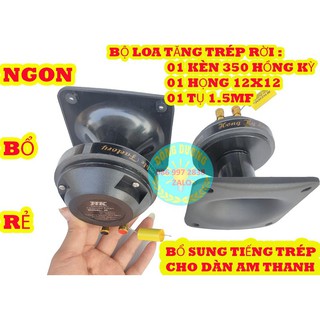 TREBLE 350 HỒNG KY JK MÀNG TITAN - GIÁ 1 CHIẾC KÈM HỌNG 12X12 VÀ TỤ 1.5