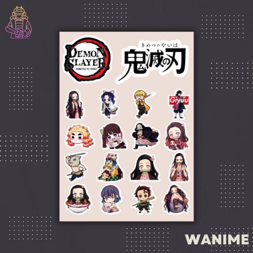 Tổng Hợp Nhân Vật Kimetsu no Yaiba | Sticker Manga / Manga Demon Slayer - Chất Liệu Vinyl Dẻo - Cắt Sẵn