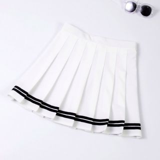 Chân váy tennis ulzzang hàn, váy xoè xếp li phối viền
