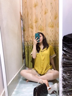 Bộ lụa viền cộc chữ kí ( lụa satin )