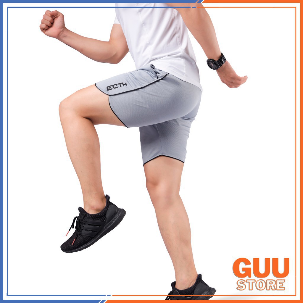 Quần Short nam Thể Thao, tập Gym Nam ECHT 𝗛𝗮̀𝗻𝗴 𝗩𝗡𝗫𝗞 co giãn cực tốt - GUU SHOP  ྇  ྇