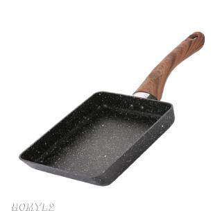 Japanese Non-Stick Kitchen Fry Pan Tamagoyaki Omelette Grill Cookware Black