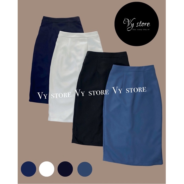 (CV02) Chân váy bút chì công sở dáng dài phủ gối - Hàng thiết kế Vy store