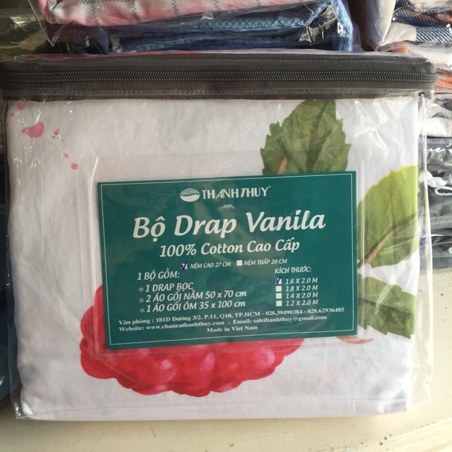 Bộ drap hộp (gối 1 lớp ) size M6 - M306