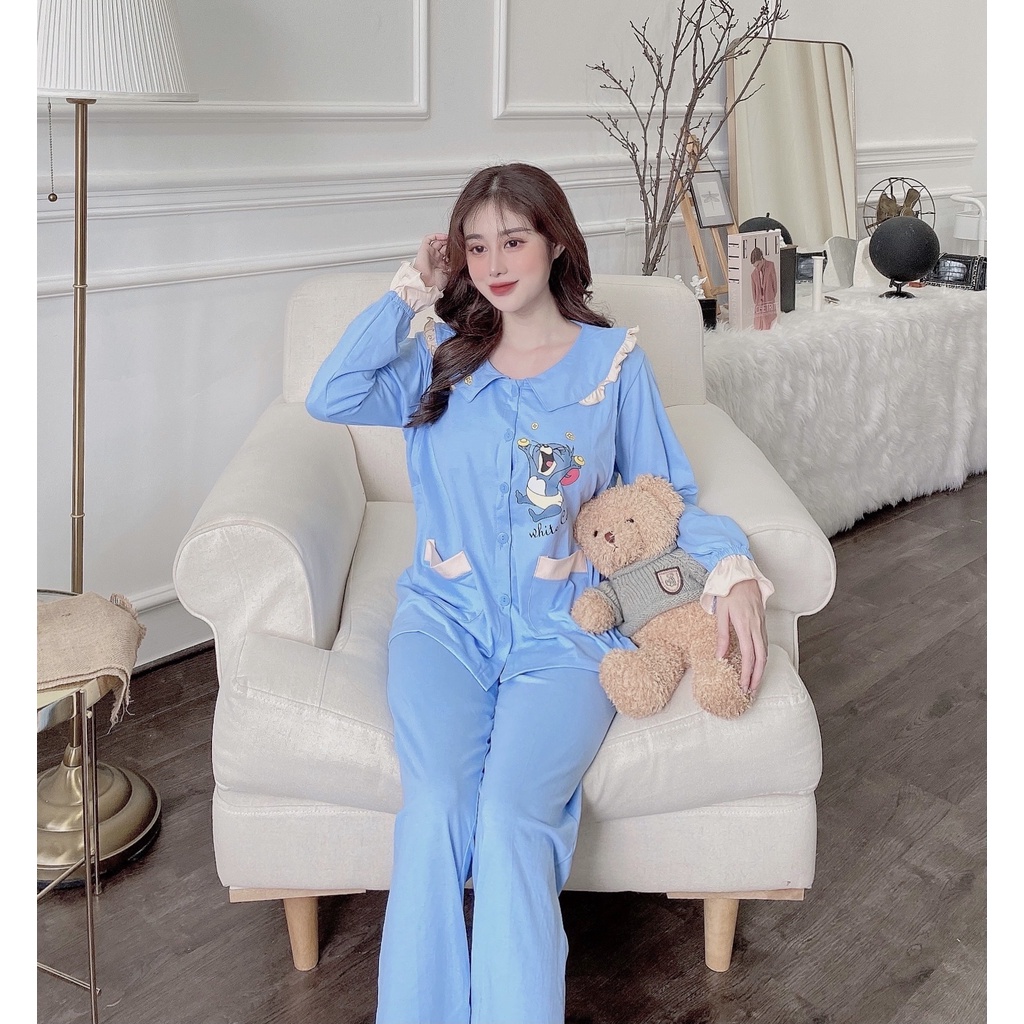 Bộ bầu và sau sinh chất cotton Sài Gòn mềm mịn Thu Đông 𝐁𝐃𝟒𝟗