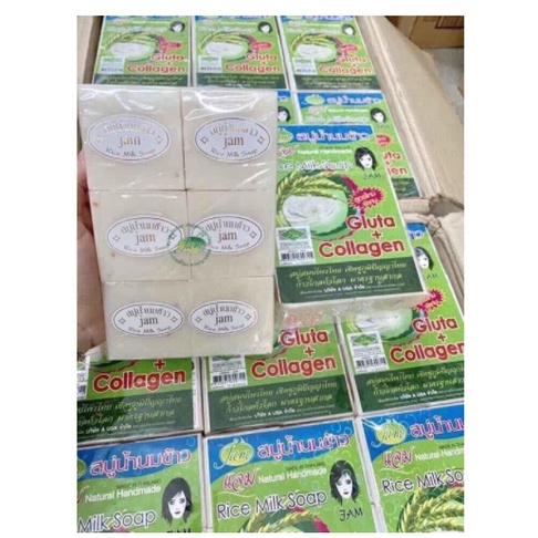 Lốc 12 bánh xà phòng cám gạo Thái Lan