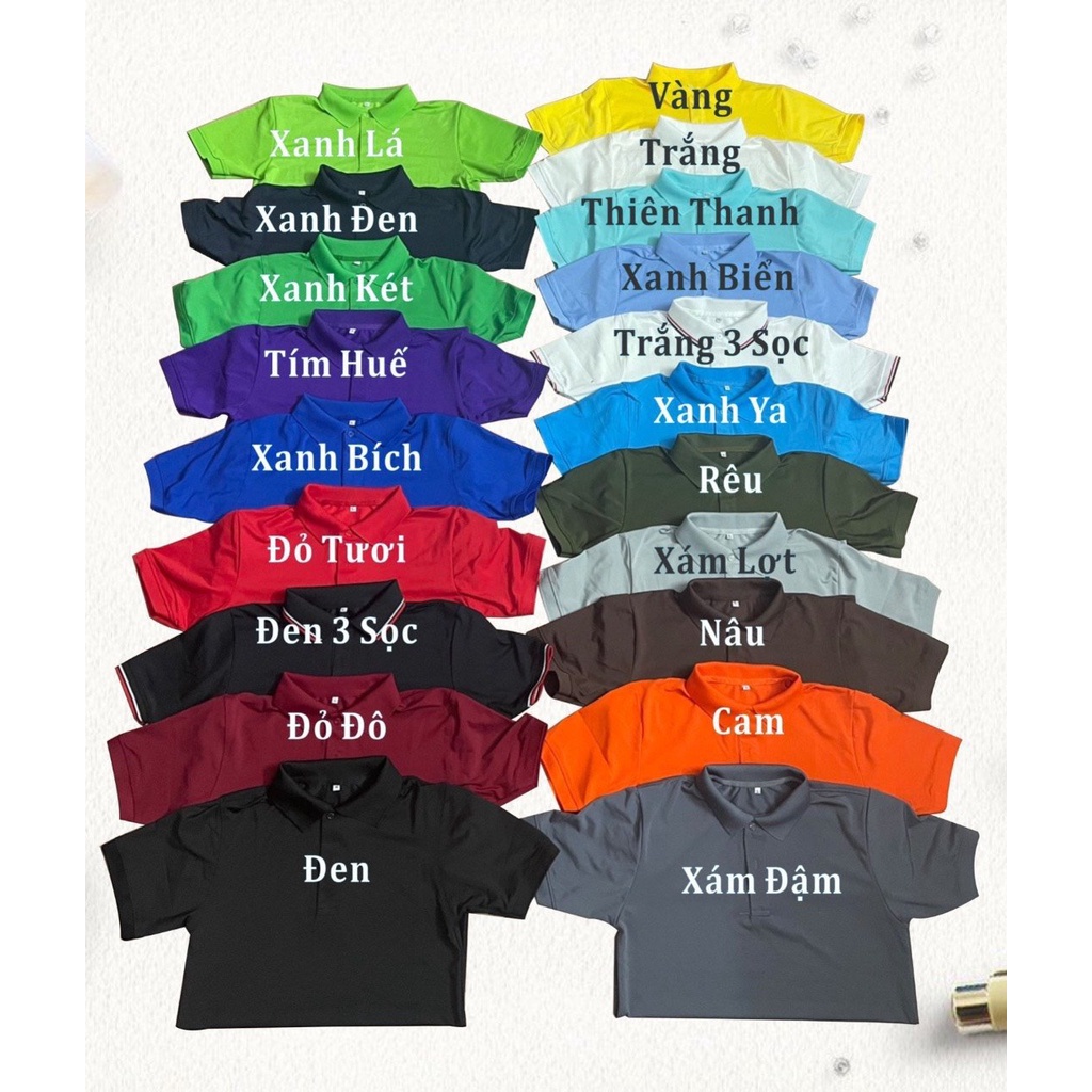 áo polo đồng phục gia đình ,công ty , câu lạc bộ ,hội nhóm Vải poly 4 chiều thoáng mát.