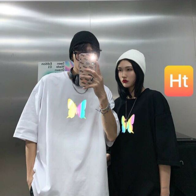 Áo phông phản quang 7 màu hình con bướm