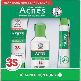 Bộ Chăm Sóc Da, Ngừa Mụn Acnes 3 Món Mini size