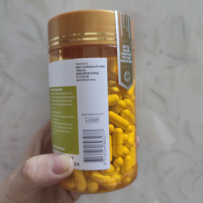 Viên uống thải độc phổi Lung Detox của Healthy care 180 viên