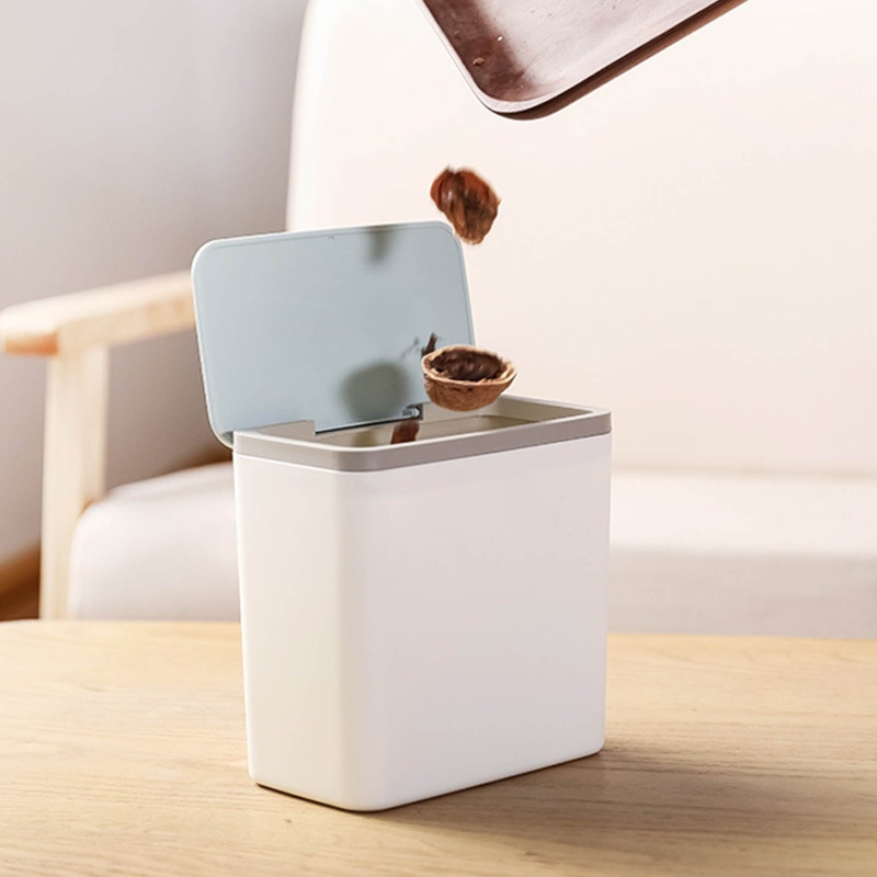 Thùng Rác Cỡ 15x15x8.5cm Có Nắp Đậy Tiện Dụng Cho Gia Đình