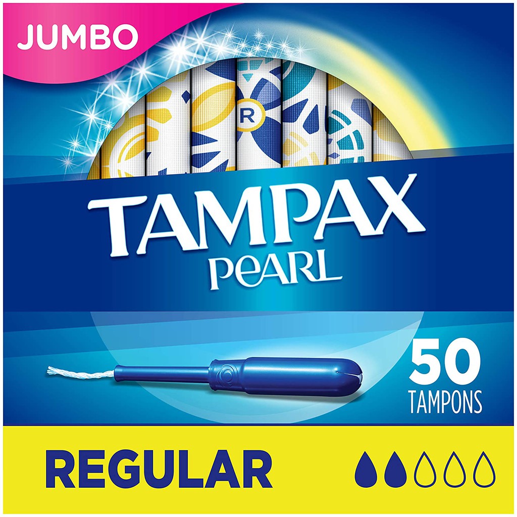Băng vệ sinh dạng ống Tampon siêu thấm Tampax Pearl Regular hộp 50 miếng