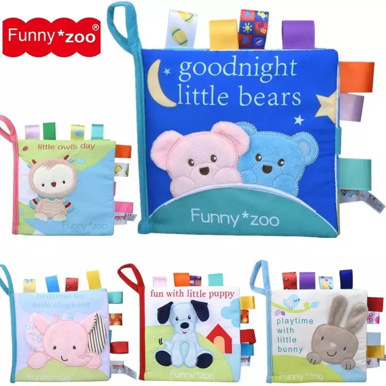 Bé 3D Cảm Giác Cuốn Sách Vải Vải Mềm Siêu Mềm Cuốn Sách Bé Touch Animal Giáo Dục Sớm Xác Định Kỹ Năng Cho Bé T_123Lifevn