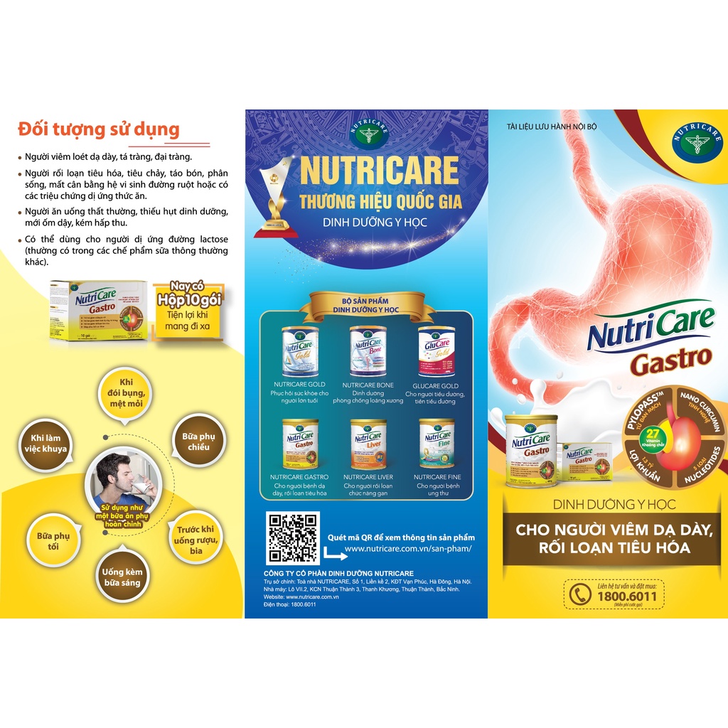 Sữa Nutricare Gastro Cho Người Bệnh Dạ Dày