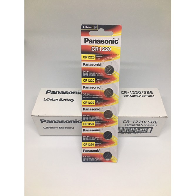 5 viên pin Lithium 3V CR1220 Panasonic Chính hãng