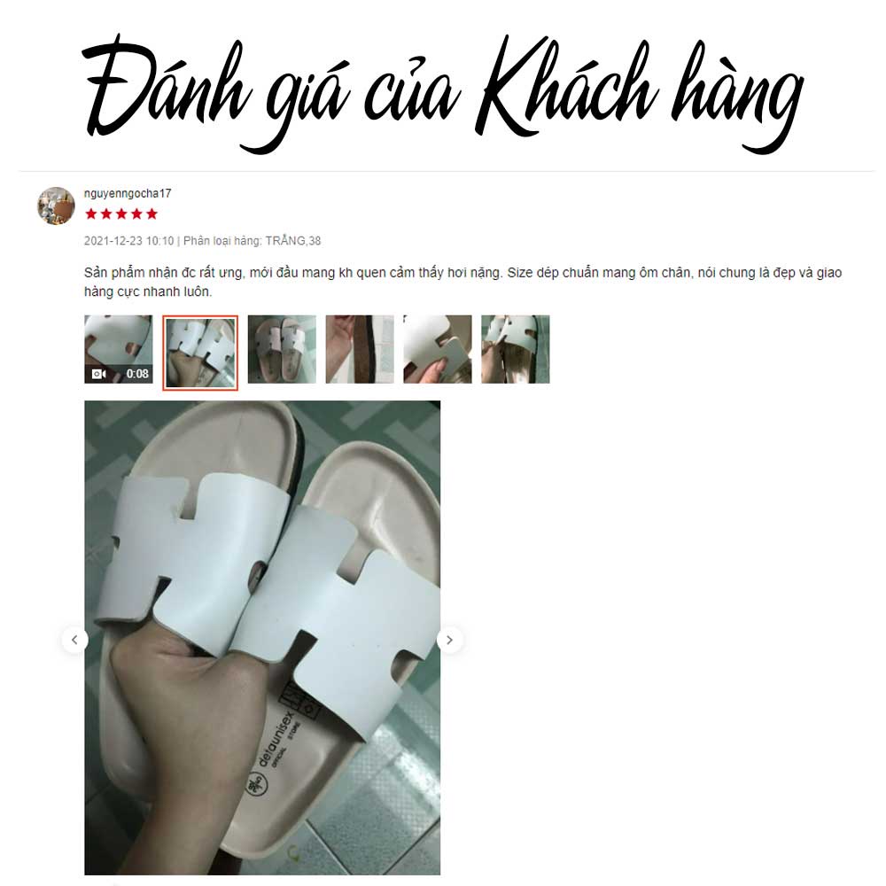 Giày dép đế trấu chữ H nam nữ Detaunisex thời trang Birken cực xinh - thấm hút mồ hôi chân - DETA14