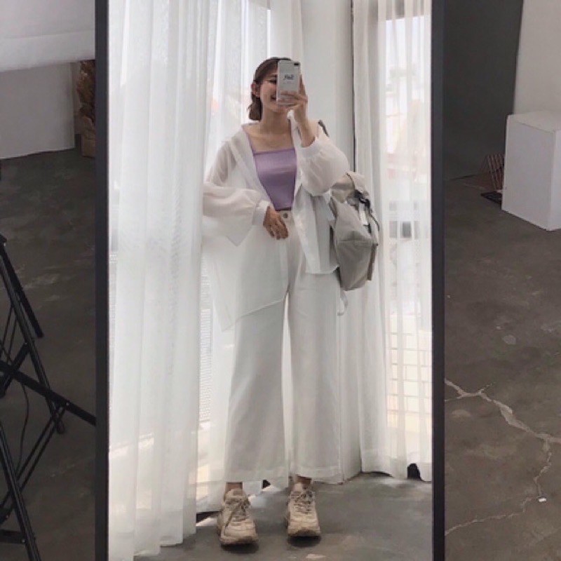 Áo khoác sơ mi nữ voan mỏng dễ phối đồ sét sơ mi sét đi biển áo freesize dưới 80kg - Colory shop | BigBuy360 - bigbuy360.vn