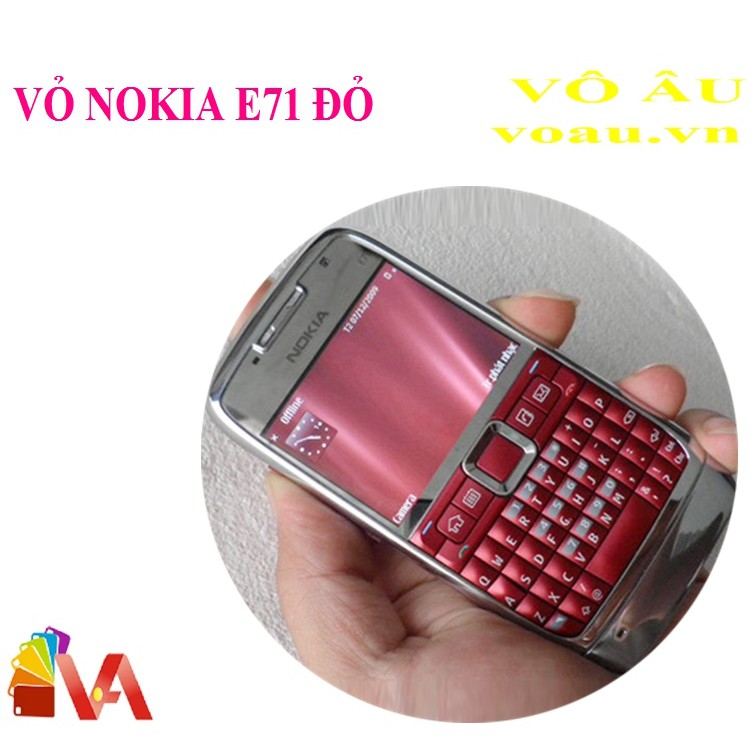 VỎ NOKIA E71 MÀU ĐỎ ZIN [VỎ SƯƠN PHÍM]