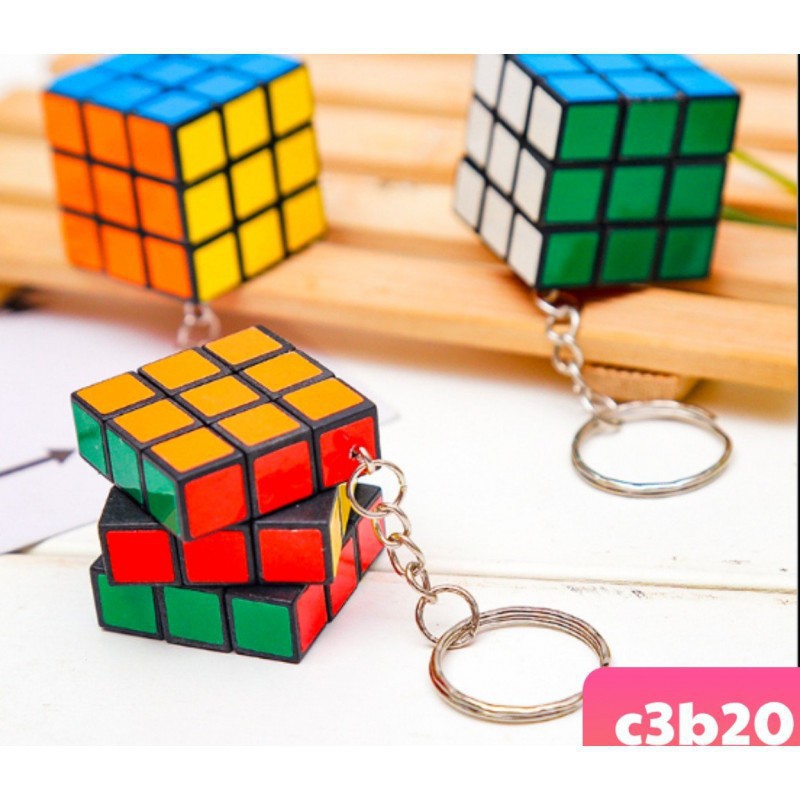 Móc Khóa Rubik Mini - Đồ chơi trí tuệ xả stress