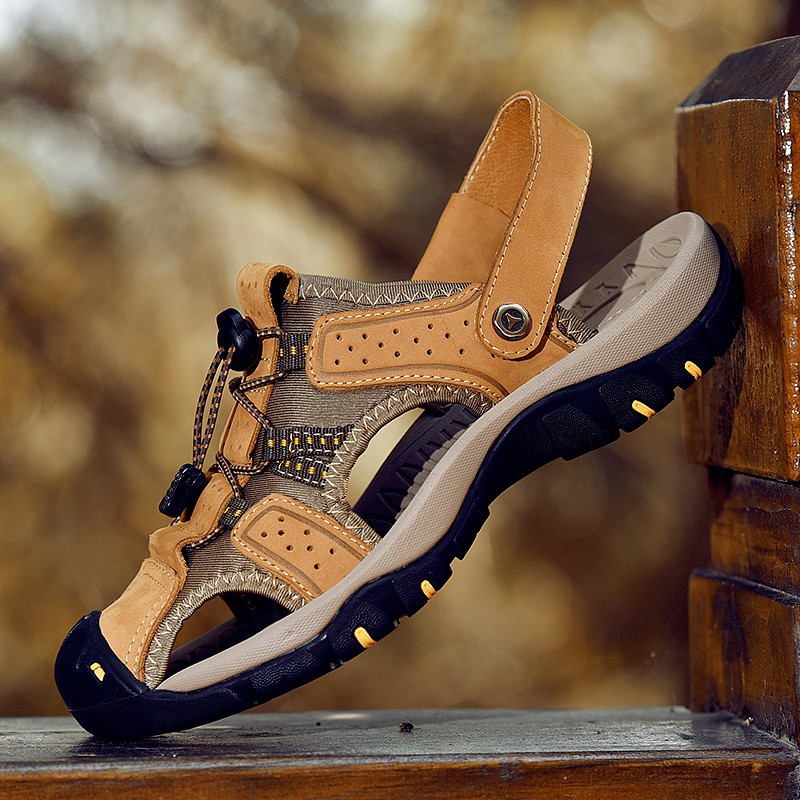 Men's leather sandals fashion straps