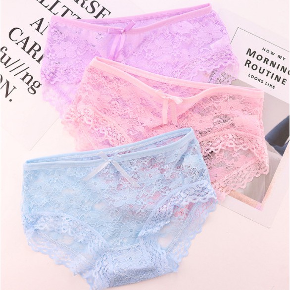 Combo 3 quần lót ren nữ Hàn Quốc nhiều màu sắc
