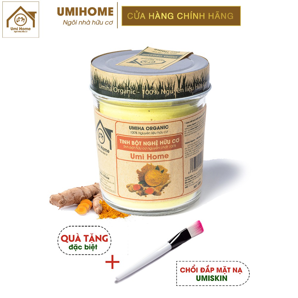 Bột Nghệ đắp mặt nạ hữu cơ UMIHOME nguyên chất | Turmeric Starch 100% Organic 135G