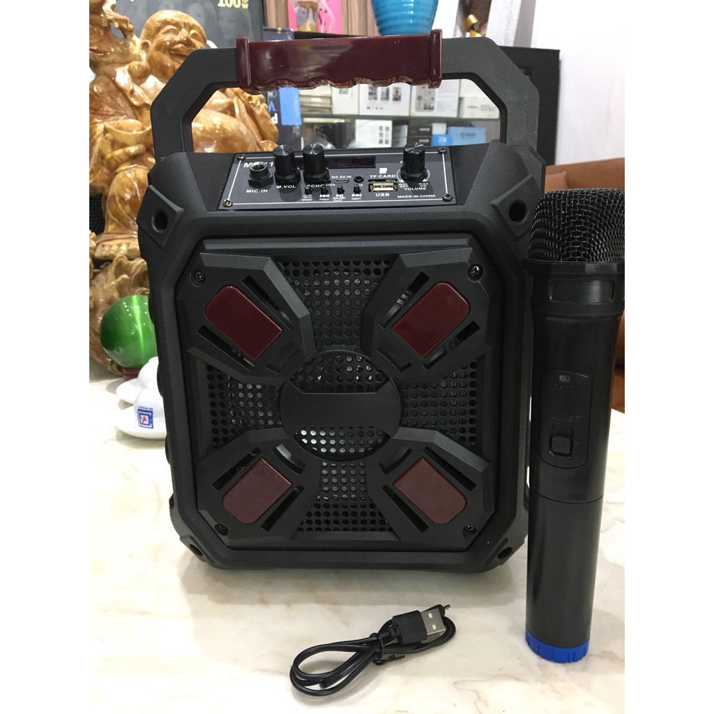 Loa Karaoke H6 M11c  Loa karaoke JYK MS61  Tặng  1  Micro Không Dây vHF bass  mạnh