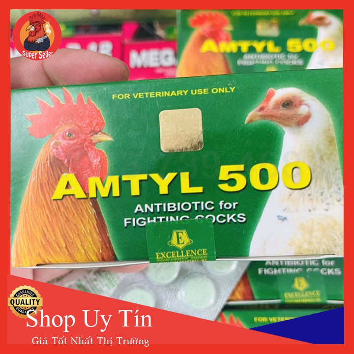Amtyl 500 Hộp 10 Vĩ{100 Viên} Dùng Cho Gà Bị Tang-Khò Khè-Sổ Mũi