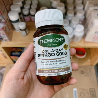Hoạt huyết dưỡng não Ginkgo Biloba 6000mg Thompson’s 60 viên