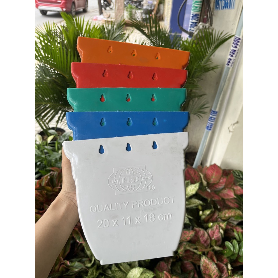 Chậu ốp tường nhựa dày, chịu lực, chịu nhiệt, màu sắc chuẩn y hình, chậu ốp 20cm