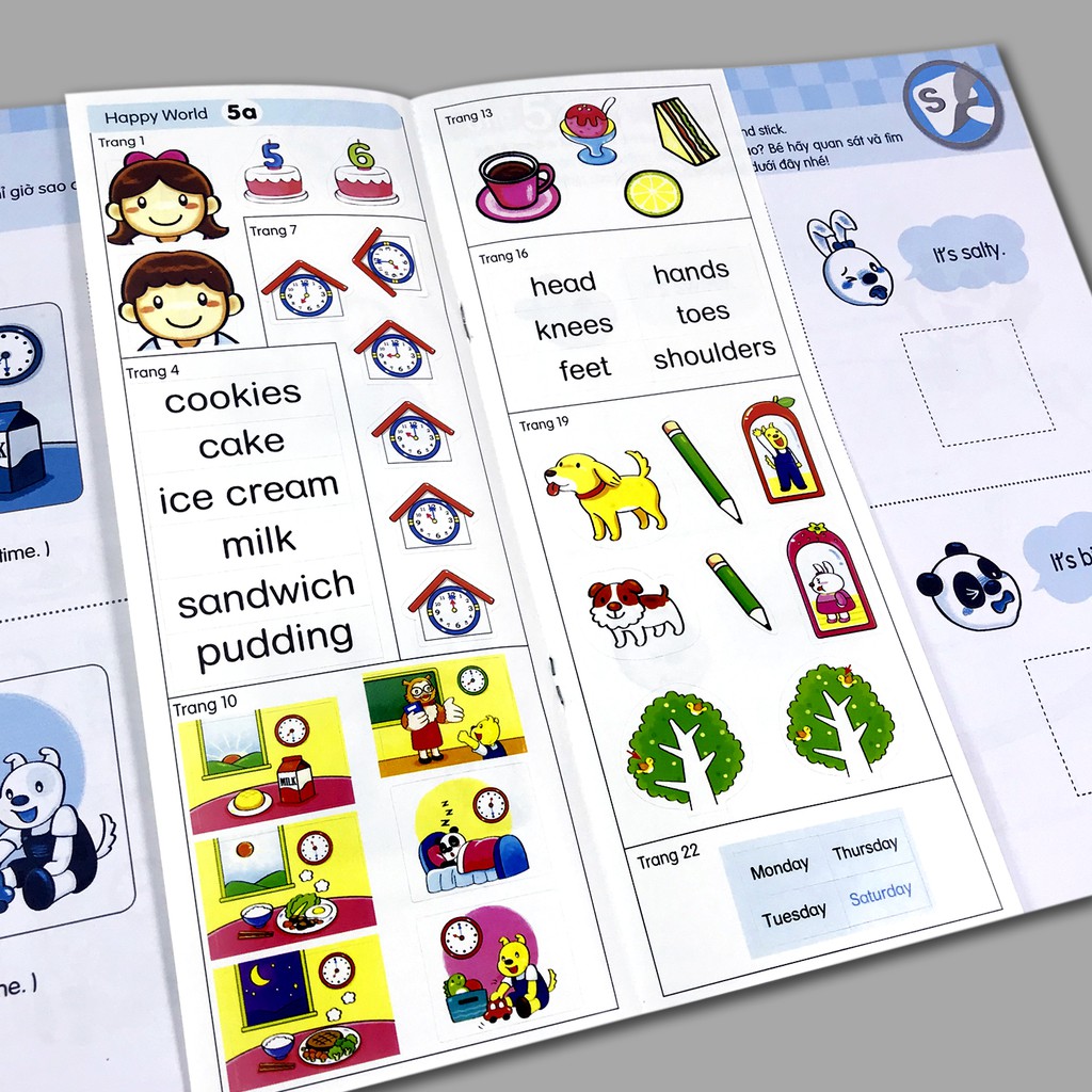 Sách - Tiếng Anh Cho Trẻ Em - Happy World - 5a (Bộ 2 quyển, 1 sổ tay, 1 đĩa DVD) | BigBuy360 - bigbuy360.vn