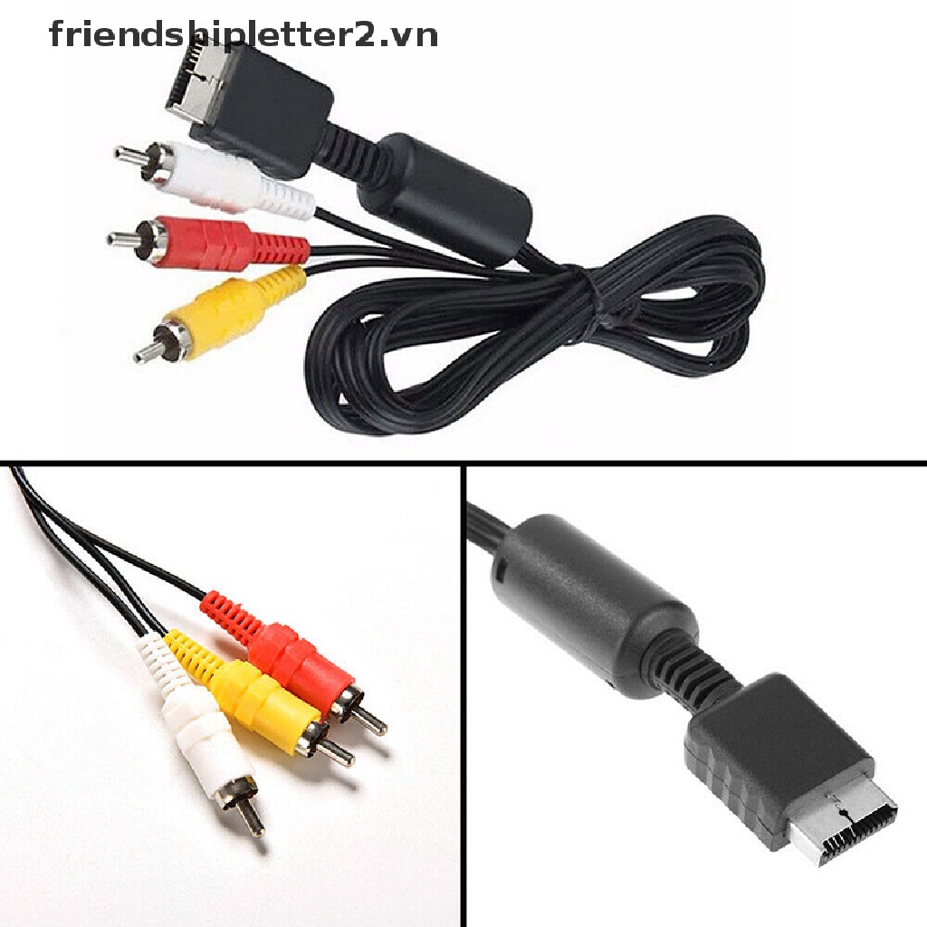 Bộ 2 Dây Cáp Video Av 3 Rca Cho Playstation Ps2