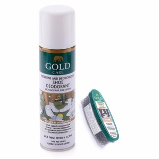 nhập mã TRANNH10 giảm 10k - Combo GoldCare - Chai khử mùi hôi giày GC3003 và Bàn chải bụi GC4008-NH