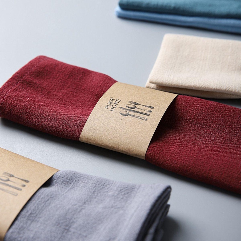 LLOYD Khăn Trải Bàn Ăn Bằng Vải Lanh Cotton Cao Cấp