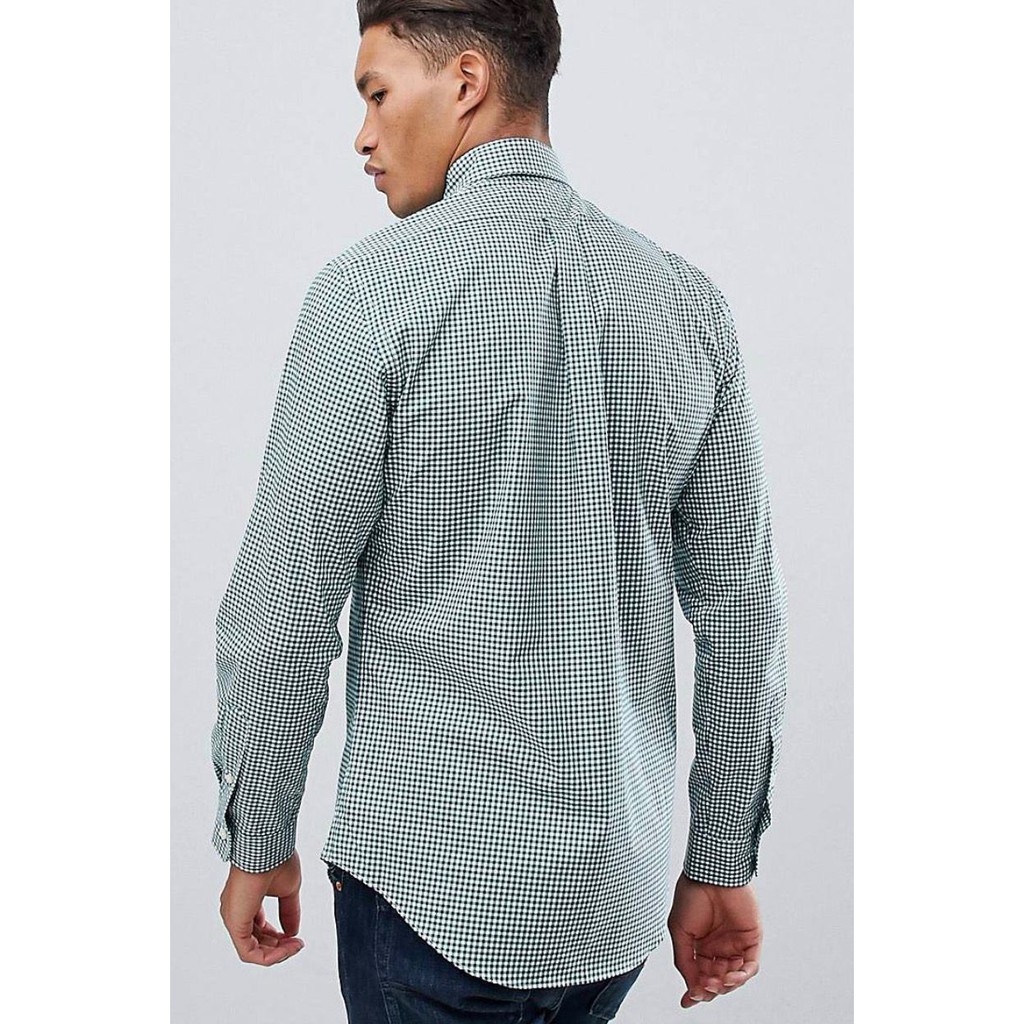 Áo Sơ Mi Nam Size XXL - 120 Tay Dài Sọc Gingham - Big Size từ 105 Kg đến 110 Kg - FO76 Shop