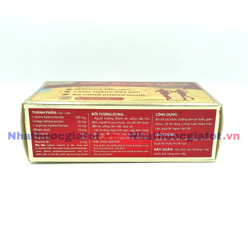 [Hộp 60 Viên] Viên Fast Ăn Ngủ Ngon HAPPY HEALTH NEW BRAND Tâm Dược