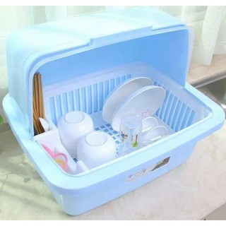 Kệ Úp Chén Bát - Úp Sữa Có Nắp Đậy 1 Tầng- Có Lỗ Thoát Nước Nhựa Việt Nhật - Nắp Đậy Chống Bụi Bặm Cao Cấp