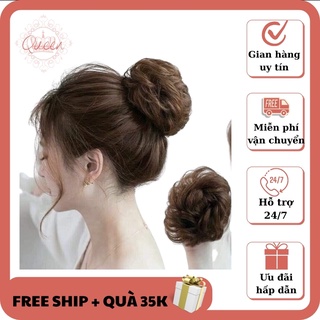 Tóc thật - Tóc giả búi cột rối mini - dệt tóc thật 100% - búi mini tóc thật - búi rối