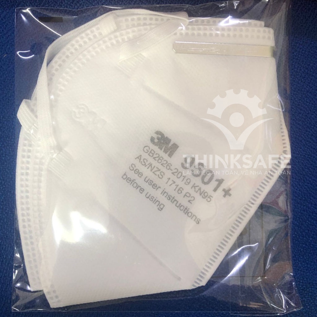 Khẩu trang 3M Thinksafe, kiểu dáng 3d đẹp, chống bụi mịn, màu trắng, 3M 9001 và 9501 chính hãng 3M