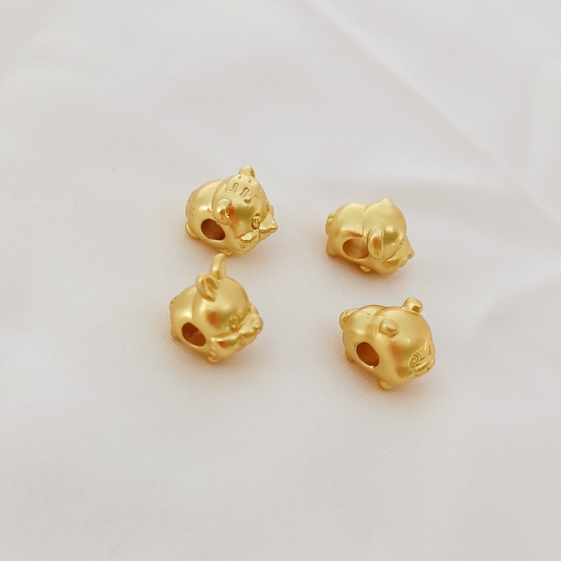 Hạt Xỏ Lỗ Lớn Bằng Đồng DIY Nhiều Màu Sắc Dùng Làm Vòng Đeo Tay