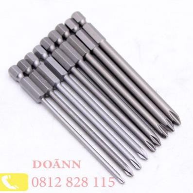 Bộ 3 mũi tô vít 4 cạnh dài 120mm chuôi lục giác cho khoan bắn vít