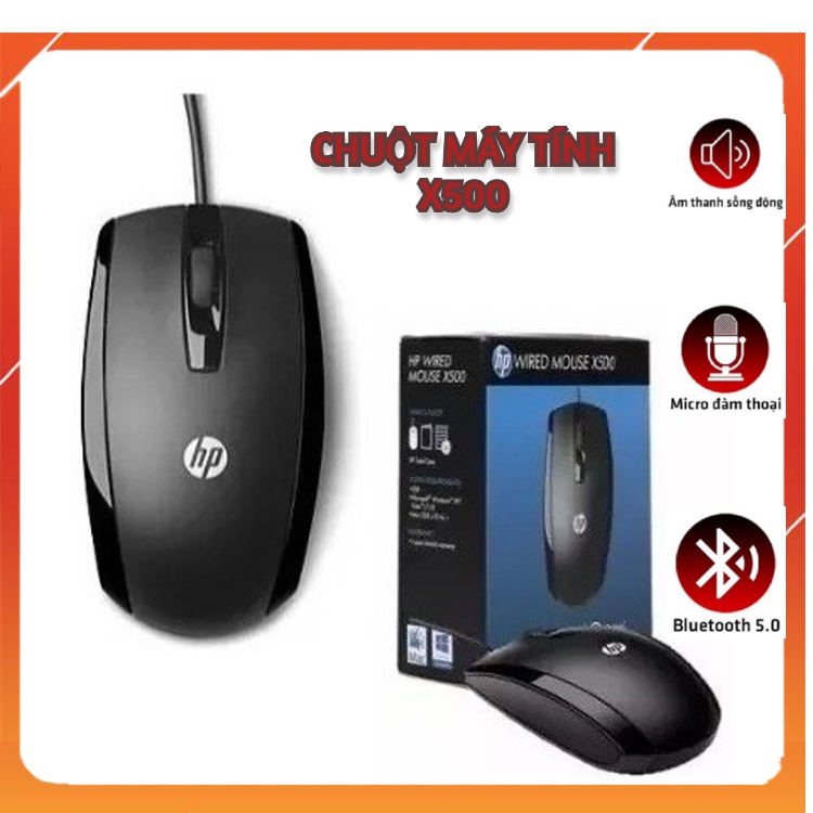 Chuột Dây HP X500 Wired Mouse, Sản Phẩm Loại 1, Cực Bền, Chuột Nhạy Tốt. Thiết Kế Năng Động Trẻ Trung Dễ Dàng Sử Dụng.