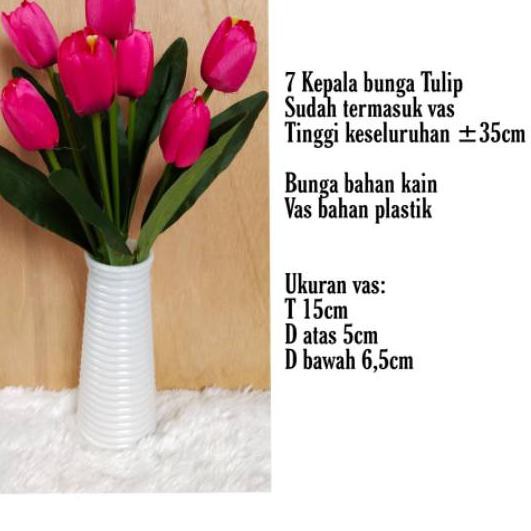 (Hàng Mới Về) Chậu Hoa Tulip Nhân Tạo Kèm Ốc Vít Qt1..