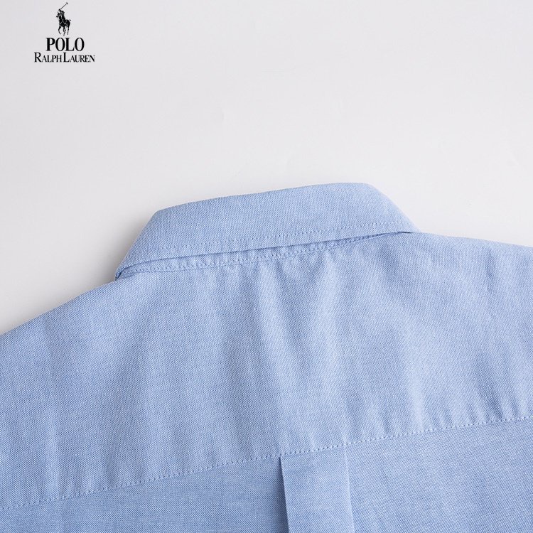 Áo Sơ Mi Cotton Oxford Ngắn Tay Màu Trơn Mẫu Mới Chính Hãng Ralph Lauren Cho Nam