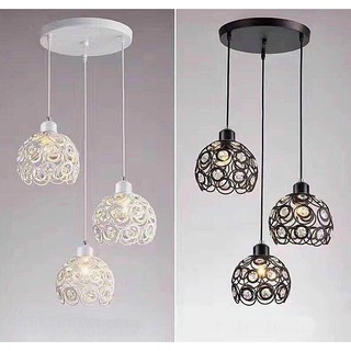 Đèn Thả Trần Pha Lê 3 Bóng Hiện Đại , Tặng Kèm Bóng Đèn Led Cao Cấp