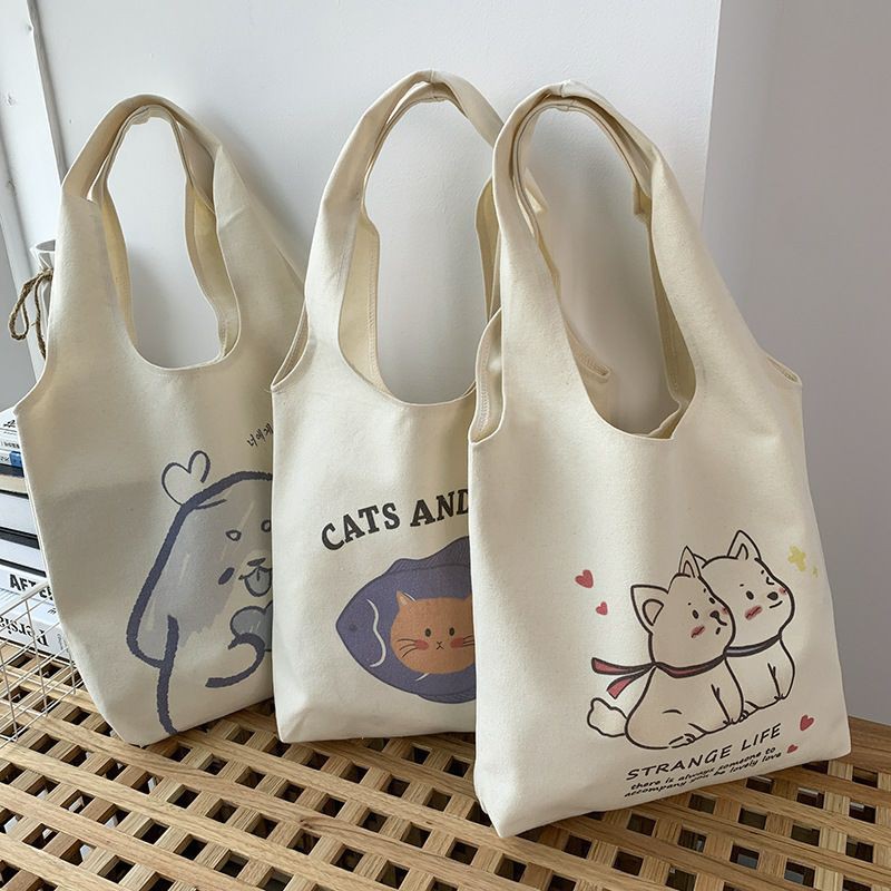 Túi tote nữ quai liền vải Canvas - form to