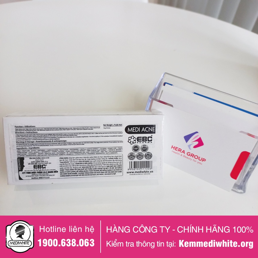 Kem Mụn Medi White Chính Hãng - Medi Acne - Kem Ngừa Mụn Sáng Da Mờ Thâm Medi White - Hàng Công Ty