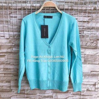 Áo khoác len nút bọc cổ tim 7 nút .