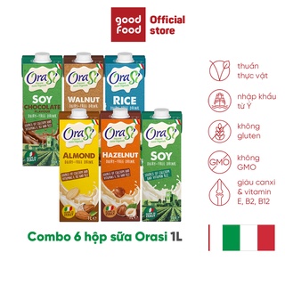 Combo 6 hộp sữa hạt Orasi 1L 6 vị khác nhau